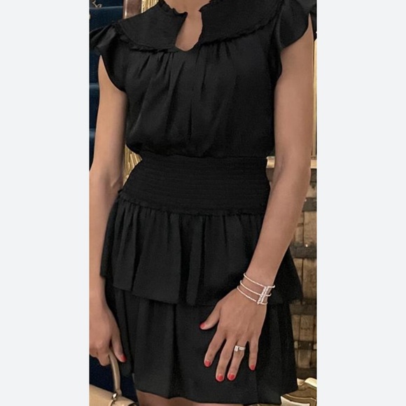 Bcbgmaxazria tired ruffle dress small - Picture 4 of 12